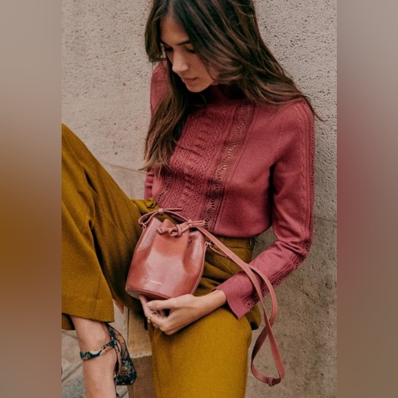 Sezane Janis Rosewood Sweater Large